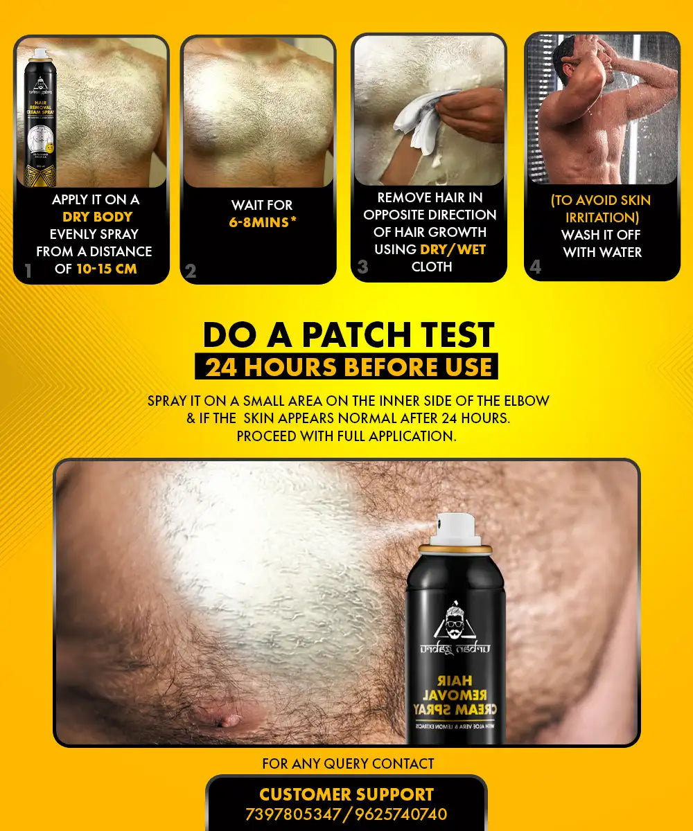 Urbangabru Hair Removal Cream Spray 130ml how to use  - Urbangabru Urbangabru Hair Removal Cream Spray 130ml how to use  - Urbangabru