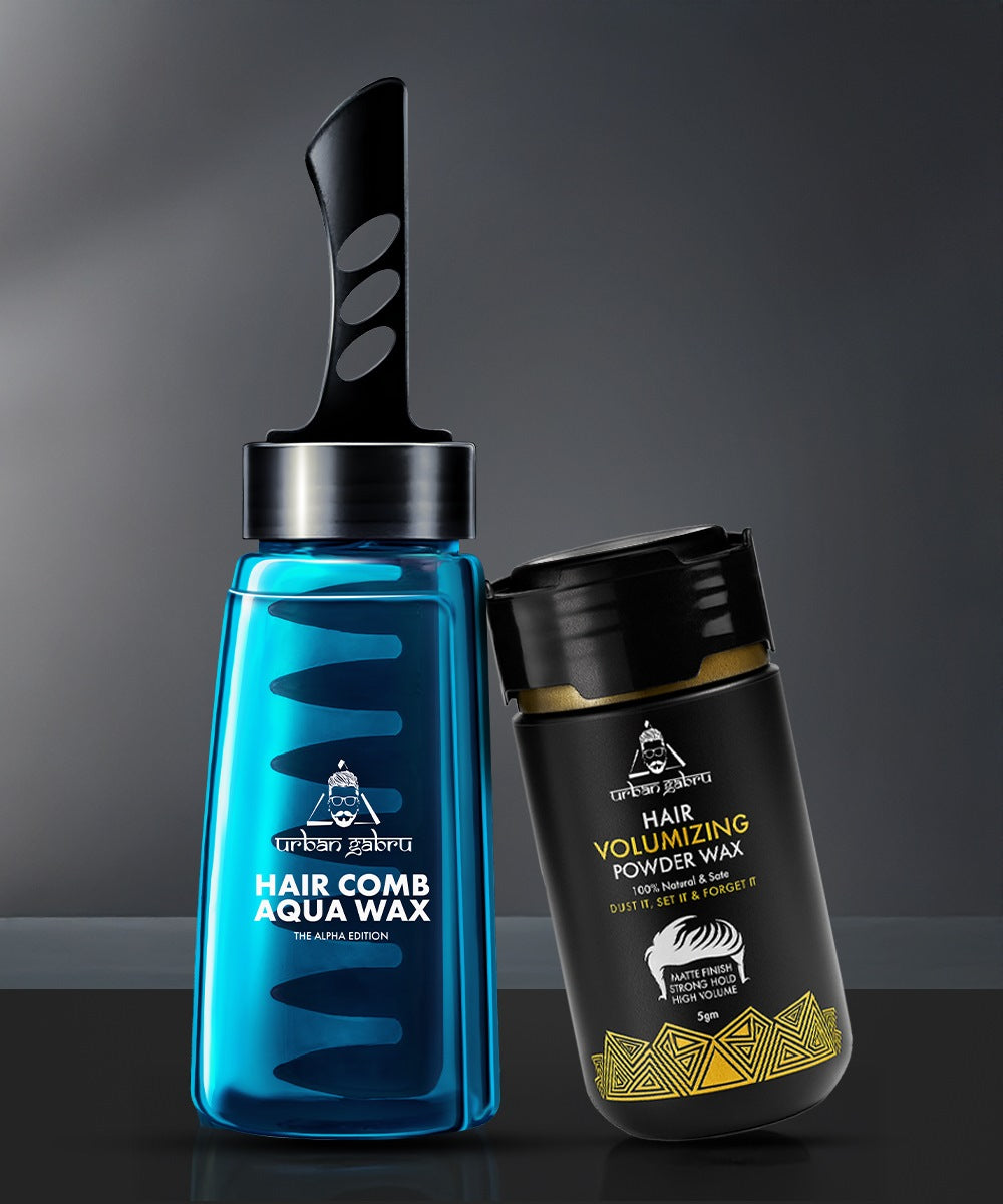 Urbangabru Hair Volumizing Powder 5 GM + Aqua Wax Blue 260 ML Combo