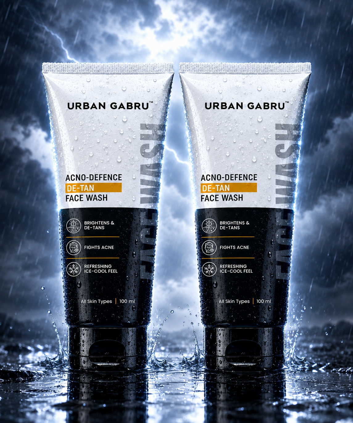 UrbanGabru Acno-Defence De-tan Face Wash (pack of 2)