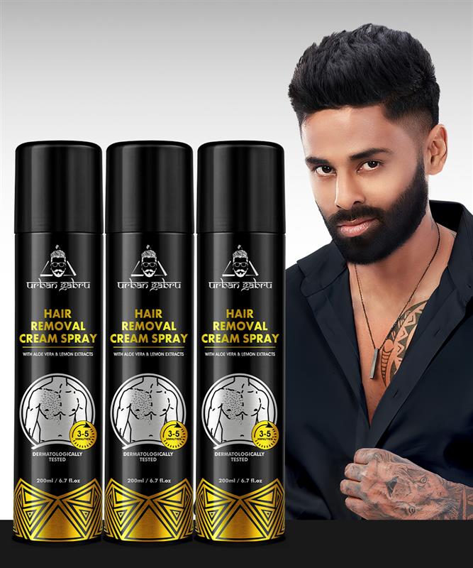 urbangabru Men Hair Removal Cream Spray Pack of 3