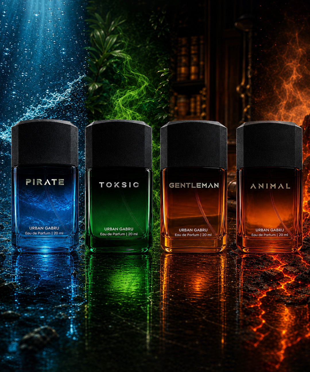 UrbanGabru The Ultimate Four Perfume Gift Set for Men ( 4 X 20 ml) Pack of 4