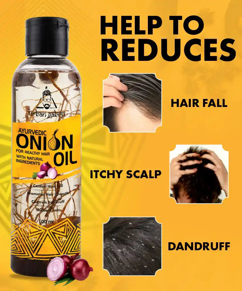 Urbangabru Ayurvedic Onion Oil 100 ml Stop Hairfall - Urbangabru