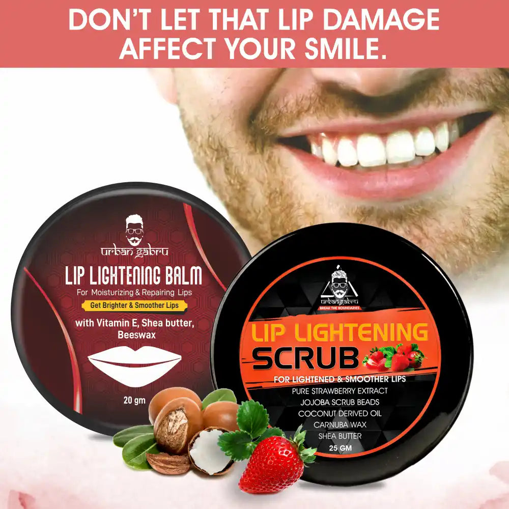 Lip Lightening Scrub and balm Combo  dont let lip damage- UrbanGabru