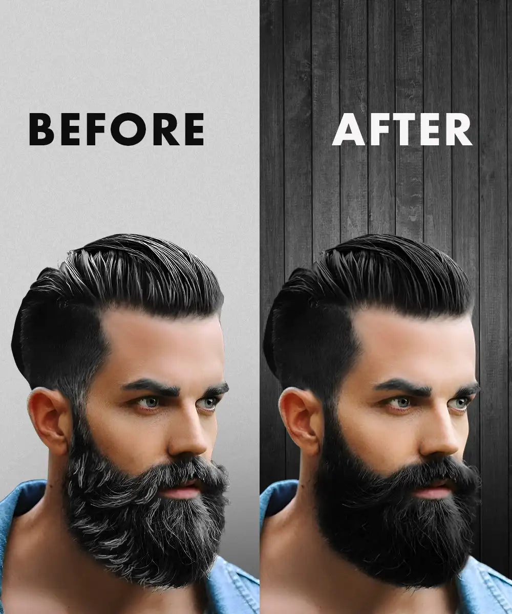 Urbangabru Beard Color before after - Urbangabru